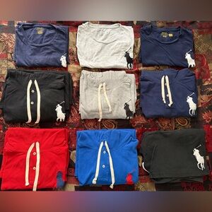 Polo Ralph Lauren Bundle Lot(8) Big Pony #3 Embroidered Mesh Pullover Hoodie